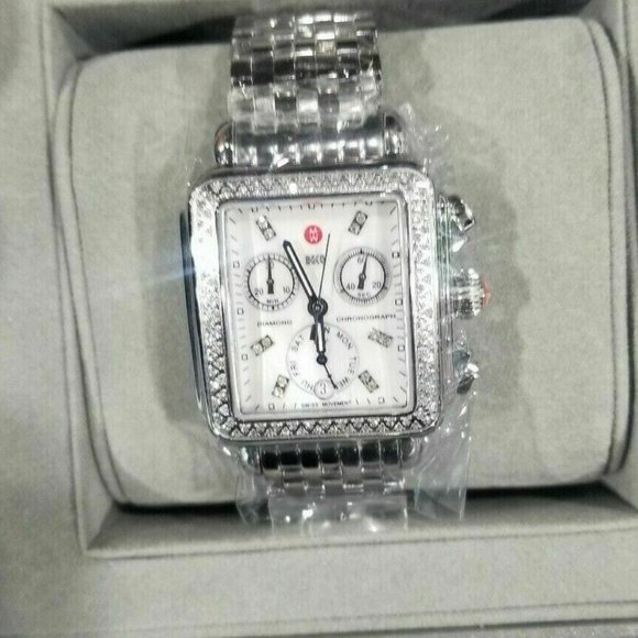 Michele Mother of Pearl 120 Diamonds Ladies Watch - Picture 2 of 5